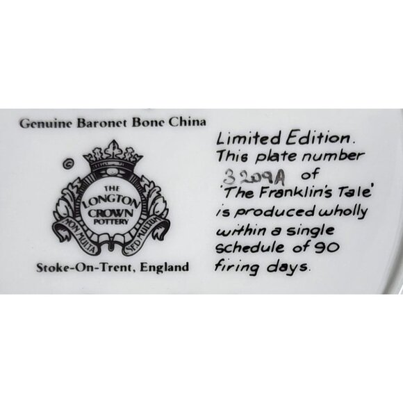 Vintage Longton Crown Pottery The Franklin's Tale Canterbury Tales Collectible - Picture 5 of 14